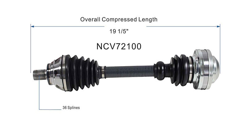 GSP NCV72100 CV Axle Shaft Assembly - Left Front (Driver Side) - Image 5